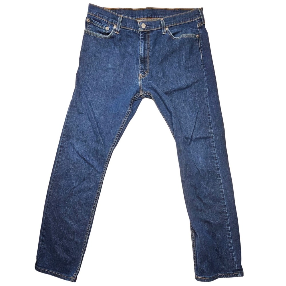 Levis 513 Slim Straight Jeans Mens 38x32 Dark Indigo Blue Denim Pants 08513-0183
